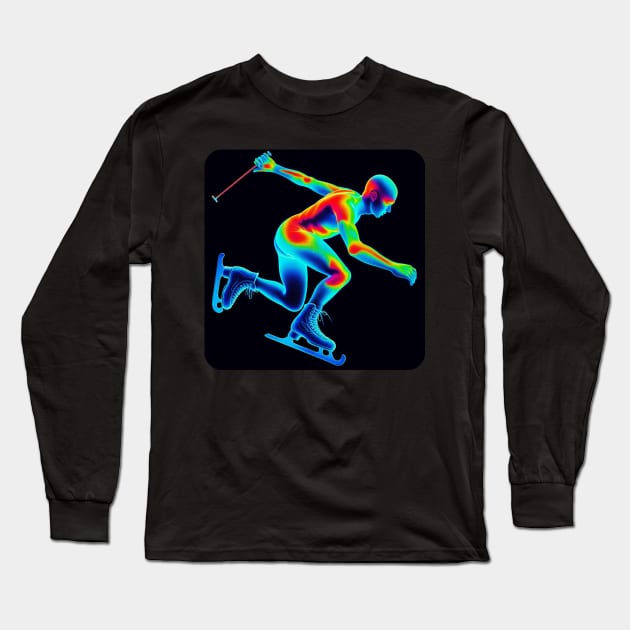 Thermal Image - Sport #35 Long Sleeve T-Shirt by The Black Panther